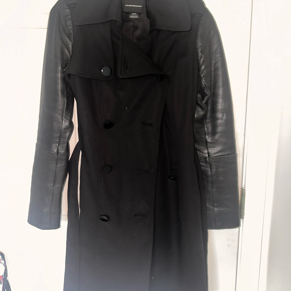 Club Monaco Black Trench Coat